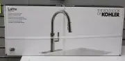 Kohler Lathe R31627-VS Pull-Down Kitchen Faucet w/ Sprayer Vibrant Stainless NEW