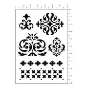 Pattern Icon & Border Stencils, 7" x 10" by Craft Smart®