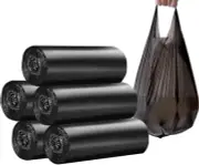 Bolsas de basura para baño de 4 galones, color negro, 5 rollos