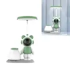 Green Flexible USB Desk Light with Cartoon Design for Bedroom Reading