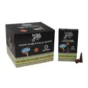 Tribal Soul White Sage + Palo Santo Backflow Incense Cones - Jumbo Size - 120 Cones