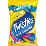Twisties Blue Tongue Sour Blueberry Snacks 250g