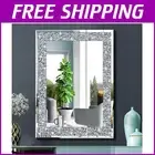 Polished Frameless Diamond Accent Mirror for Glamorous Home Decoration 20x28