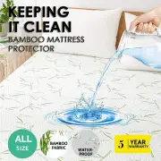 Bamboo Fully Fitted Mattress Protector(Cot/Single/KS/Double/Queen/King/Super K)
