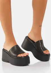 [Windsor Smith] Abandon Black Leather Sandals