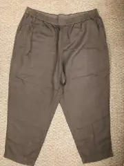 NWT Eileen Fisher Tapered Relaxed Tencel Linen Pant In Smoke Sz 3X $169