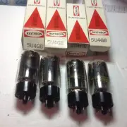 Raytheon 5U4GB Test NOS 100/100% Black Plates Dual Hanging O GETTER CODE JEFV
