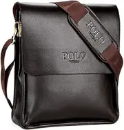 [Nepena] Mens Crossbody Bags Leather Messenger Shoulder Bag Small Satchel Side Handbag for Business Work Travel