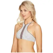 Rip Curl Women's Sundown High Neck Bikini Top, Black, XL