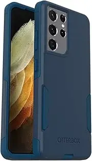 [Otterbox] Commuter Series Case for Galaxy S21 Ultra 5G (ONLY - Does NOT FIT Non-Plus or Plus Sizes) - Bespoke Way (Blazer Blue/Stormy SEAS Blue)