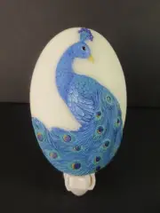 NEW Ibis & Orchid Flowers Of Light PEACOCK Plug In Nightlight Night Light 50177