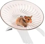 Hamster Wheel, Silent Hamster Wheels, 7.09x4.33 inches Clear Design Flying Saucer, Stress Release, Running Spinner for Small Pets, Hedgehog, Mice, Gerbils, Home and Indoor Use