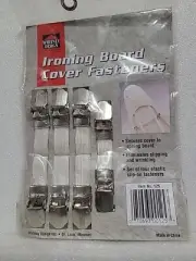 Ironing Board Cover Fasteners (4-Count) White Use cover wrinkling Sheet Holders