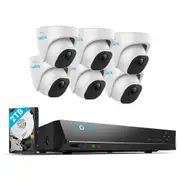 Reolink 8 Channel PoE CCTV System with 6 Pcs 4K Dome Cameras Outdoor