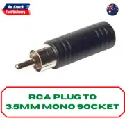 RCA PLUG TO 3.5MM MONO SOCKET ADAPTOR