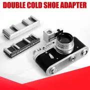 Plastics Double Cold Shoe Adapter One to Two Camera Coldshoe For SLR Camera
