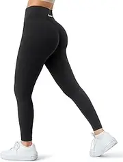 [A AGROSTE] Women Seamless Workout Leggings with Pockets Scrunch Butt Lifting Gym Leggings High Waisted Yoga Pants
