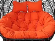 Waterproof 2 Seater Hammock Swing Chair Cushion, Thick and Durable, Replacement for Hanging Egg Chair, Removable and Comfortable