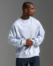 Unisex EZ Oversized Organic Cotton Crew, 2XU, S, Halogen/Halogen, Unisex
