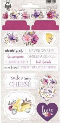 Time To Relax Chipboard Stickers 4"X8"-#03
