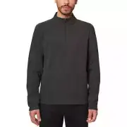 Mondetta Men’s Quarter Zip Pullover, Black, L