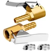 1/4" Brass tire inflator Lock on air ChuckMini air Compressor Portable tire i...