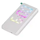 White Digital Alarm Clock with LED Mirror Screen Fashion Electronic Large Screen