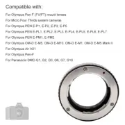 Lens Adapter Ring for OM Pen F FT FV Lens to Micro 4/3 Mount Adapter Camera