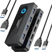 KVM Switch USB Switch with 4K 60Hz HDMI and 4 USB 3.0 Ports HDMI KVM Switch for
