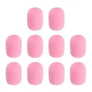10 Pcs Mini Foam Microphone windscreen, 22x30mm Pink Mic Cover