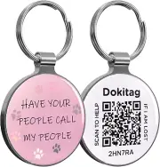 QR Code Pet ID Tag Dog ID Tag Pet Online Profile - Scan QR Receive Instant Pe...