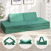 Oikiture 4Pcs Kids Play Couch Modular Lounge Cushion Convertible Playset 3 Colours