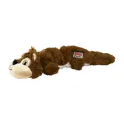 KONG Scrunch Knots Squirrel Dog Toy Brown Small-Medium