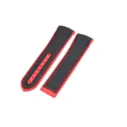 22mm Fabric Plated Rubber Watch Strap For Omega Seamaster Planet Ocean 600M