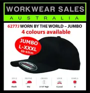 Jumbo Flexfit Cap 6277, Perma Curve Hats 6277J Worn by the world Caps Flex fit