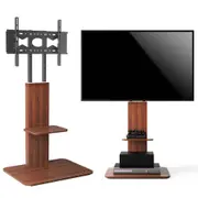 Fin 32"-65" Tv Floor Stand Adjustable Corner Tv Mount Bracket With Sturdy Wood Base