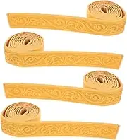 JEWEDECO 4pcs Self Adhesive Trim Flexible Edging Lines for Door Frames Ceilings Baseboards Decorative Wall Molding Stickers for Versatile Use Smooth Surfaces