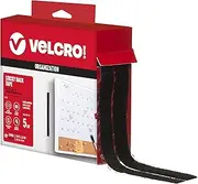 VELCRO Brand - Sticky Back Hook & Loop Fastener Tape with Dispenser, 3/4" x 30 ft Roll, Black