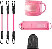 Ankle Weights with Resistance Bands, Gym Exercise Straps with Cuffs, Adjustable Stretch Resistance Bands for Working Out Women's Glute Exercise