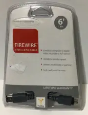 CyberPower 6-Pin to 4-Pin 6-Foot FireWire Cable ! New ! Sealed !