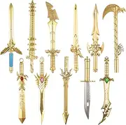 Moodaily 24 Pieces Gel Ink Pens Set Ancient Sword Shape Gel Ink Pens Fun Novelty Gel Pen Black Ink Plastic Pen for School Office Writing Birthday Party Gifts (A)