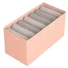 Storage Box Colorfast Space-saving Multi-grids Folding Wardrobe Organizer Fabric