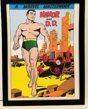 Namor & Daredevil by Wally Wood 9x12 FRAMED Marvel Comics Vintage Art Print Post