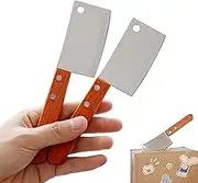 Tiny Knife Set Package Box Cutter Mini Knife Chef for Home Kitchen Cheese Fruit Knife - 2pcs