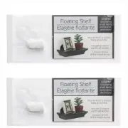 NEW Set Of 2 Small White Floating Shelves Hanging Wall Shelf 8 x 4 Holds 5lb