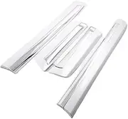 Compatible for Toyota Land Cruiser LC200 2008-2020 Side Door Body Molding Cover Strip Trim ABS Chrome Car-Styling Accessories(White 4pcs)