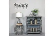 Willow & Silk 'Family' 5-Hook Coat Hanger/Organiser 24.5x60cm White/Black