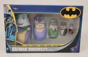 Batman Rogues Wood Nesting Dolls Villains Joker Penguin Riddler Catwoman Quinn A