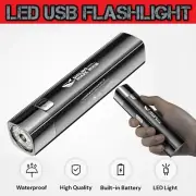 LED USB Tactical Flashlight Rechargeable Waterproof Camping Hunting Torch Light