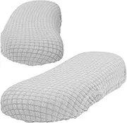 ARTIBETTER 1 Pair Office Chair Armrest Covers Stretchy Arm Protectors for Desk Chairs Secure Fit Minimalist Design Quick Installation Compatible with Models Light Grey